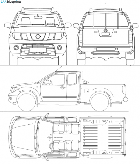 2008 Nissan Navara Crew Cab Pick-up blueprint