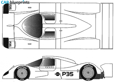 1992 Nissan NP35 IMSA Coupe blueprint