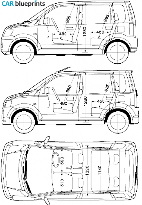 2005 Nissan Otti Hatchback blueprint