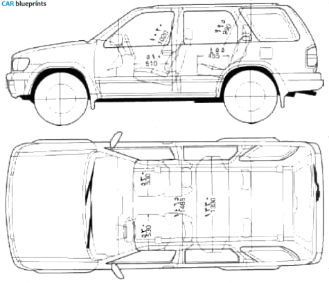 2004 Nissan Pathfinder SUV blueprint