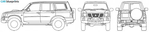 2005 Nissan Patrol LWB SUV blueprint