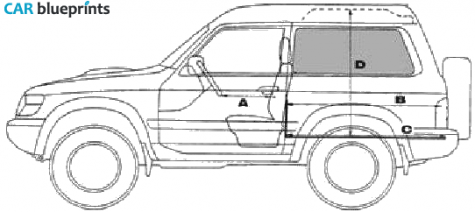 2005 Nissan Patrol SWB SUV blueprint