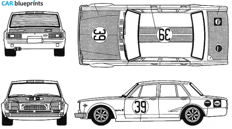 1969 Nissan Skyline GT-R PGC10 4-door Sedan blueprint