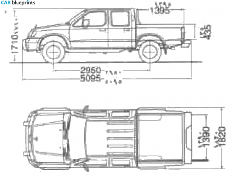 1999 Nissan Pick-up 4x4 Double Cab Pick-up blueprint
