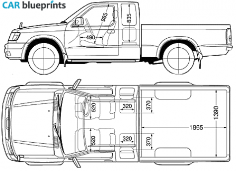 2001 Nissan D22 Pick-up blueprint