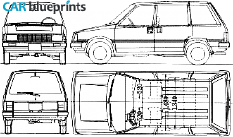 1983 Nissan Prairie Hatchback blueprint