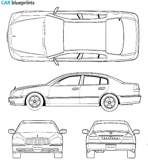 2003 Nissan President Sedan blueprint