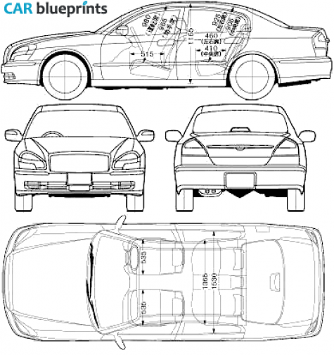 2005 Nissan President Sedan blueprint