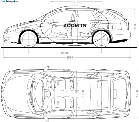 2001 Nissan Premiera Traveller Wagon blueprint