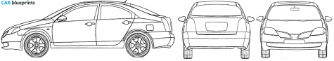 2005 Nissan Primera 4 door Sedan blueprint