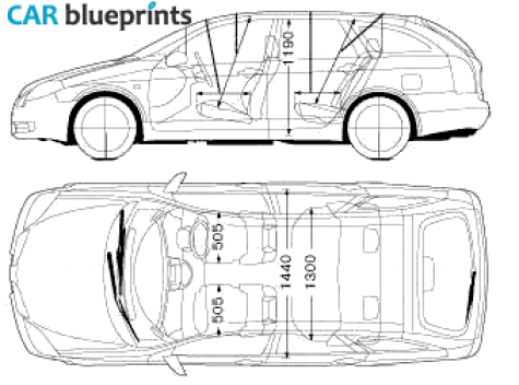 2004 Nissan Primera WP12 Wagon blueprint