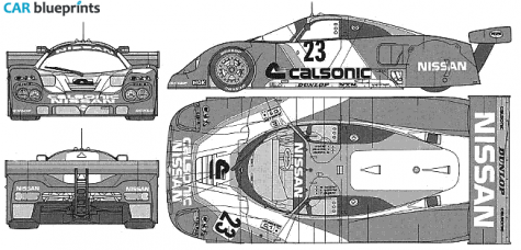Nissan R 89 Coupe blueprint