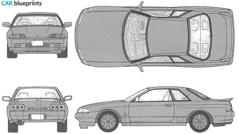 1989 Nissan Skyline R32 GTS-T Coupe blueprint