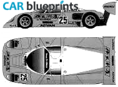 1991 Nissan R91 VP JSPC Coupe blueprint