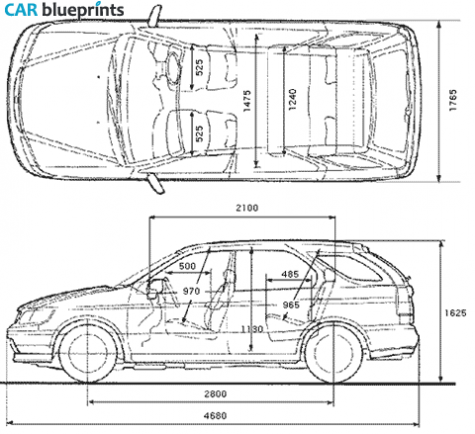 2001 Nissan Rnessa Wagon blueprint