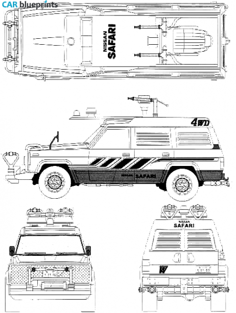 1987 Nissan Safari III Y60 4WD SUV blueprint