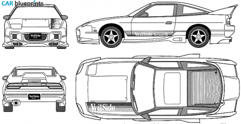 1989 Nissan Silvia 180SX S13 Coupe blueprint