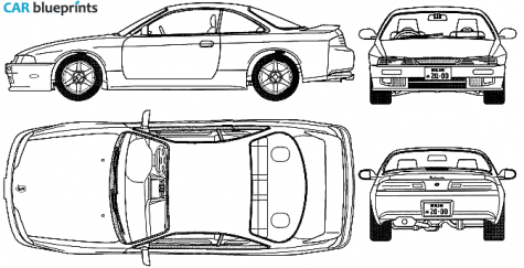 1999 Nissan Silvia S14 Coupe blueprint