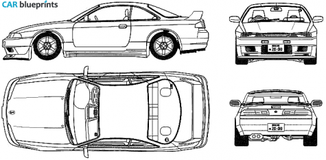 1994 Nissan Silvia S14 Nismo Bodykit Coupe blueprint