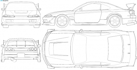 2000 Nissan Silvia S15 Coupe blueprint