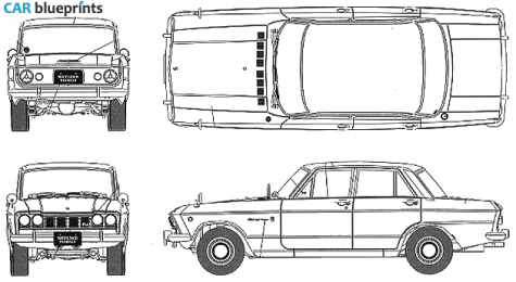 1968 Nissan Skyline S54B 2000GTB Sedan blueprint