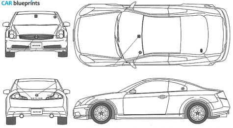 2001 Nissan Skyline V35 350GT Coupe blueprint