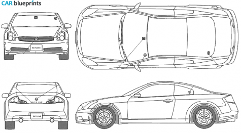 2002 Nissan Skyline V35 350GT Premium Coupe blueprint