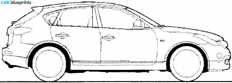 2009 Nissan Skyline J50 Crossover SUV blueprint