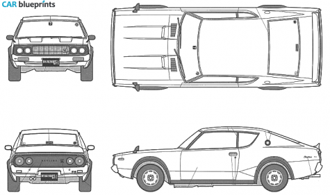 1973 Nissan Skyline GT-R 73 KPGC110 Coupe blueprint