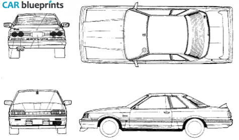 1988 Nissan Skyline GTS HR31 Coupe blueprint