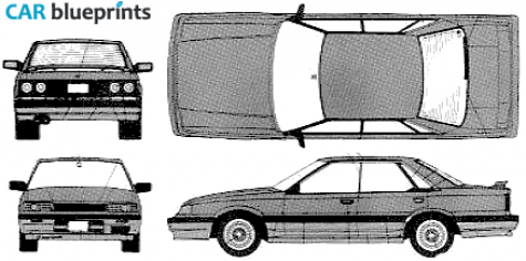 Nissan Skyline R31 GTS 4 door Sedan blueprint