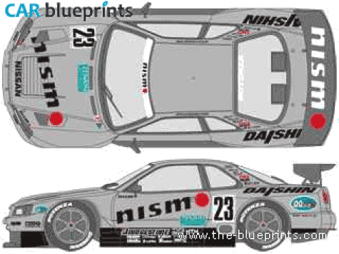 2000 Nissan Skyline R34 GT-R GRA Coupe blueprint