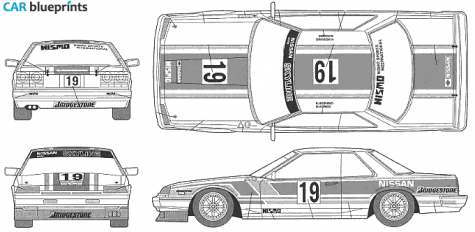 Nissan Skyline RSX Coupe blueprint