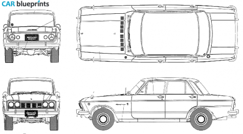 1964 Nissan Skyline S54A Sedan blueprint