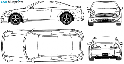 2003 Nissan Skyline V35 350 GT Coupe blueprint