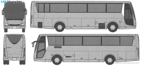 Nissan Space Wing A SHD Bus blueprint