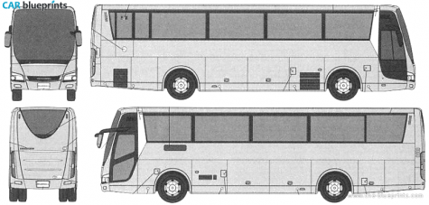 Nissan Space Wing A SHD Bus blueprint