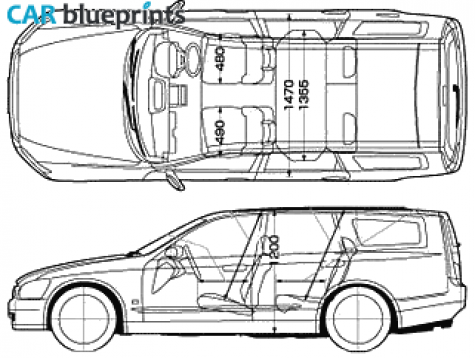 2003 Nissan Stagea Wagon blueprint