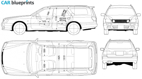 2001 Nissan Stagea WC34 Wagon blueprint