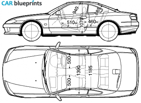 1998 Nissan Sylvia s15 Sedan blueprint