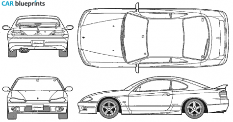 Nissan Sylvia s15 Coupe blueprint