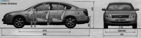 2006 Nissan Teana Sedan blueprint