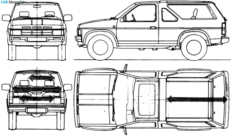 1987 Nissan Terrano 2-door SUV blueprint