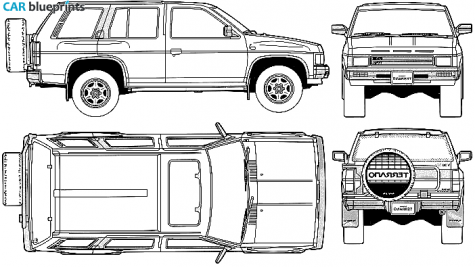 1991 Nissan Terrano R3M SUV blueprint