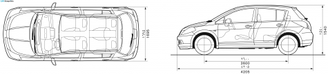 2007 Nissan Tiida Hatchback blueprint