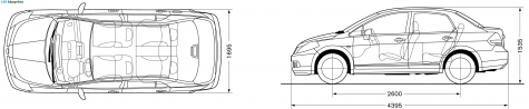 2007 Nissan Tiida Sedan blueprint