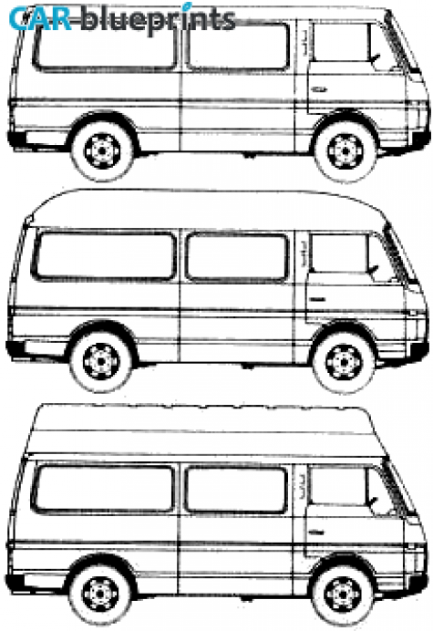 1980 Nissan Urvan E23 Minivan blueprint