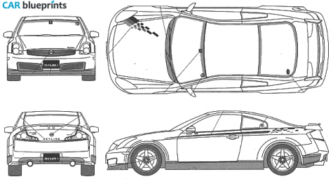 2005 Nissan Skyline V35 350GT Nismo Coupe blueprint