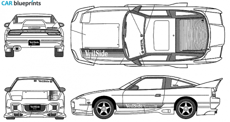 1990 Nissan 180SX Version III Veilside Coupe blueprint