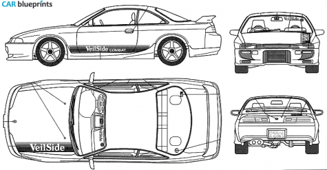 1995 Nissan Silvia S14 Veilside Coupe blueprint